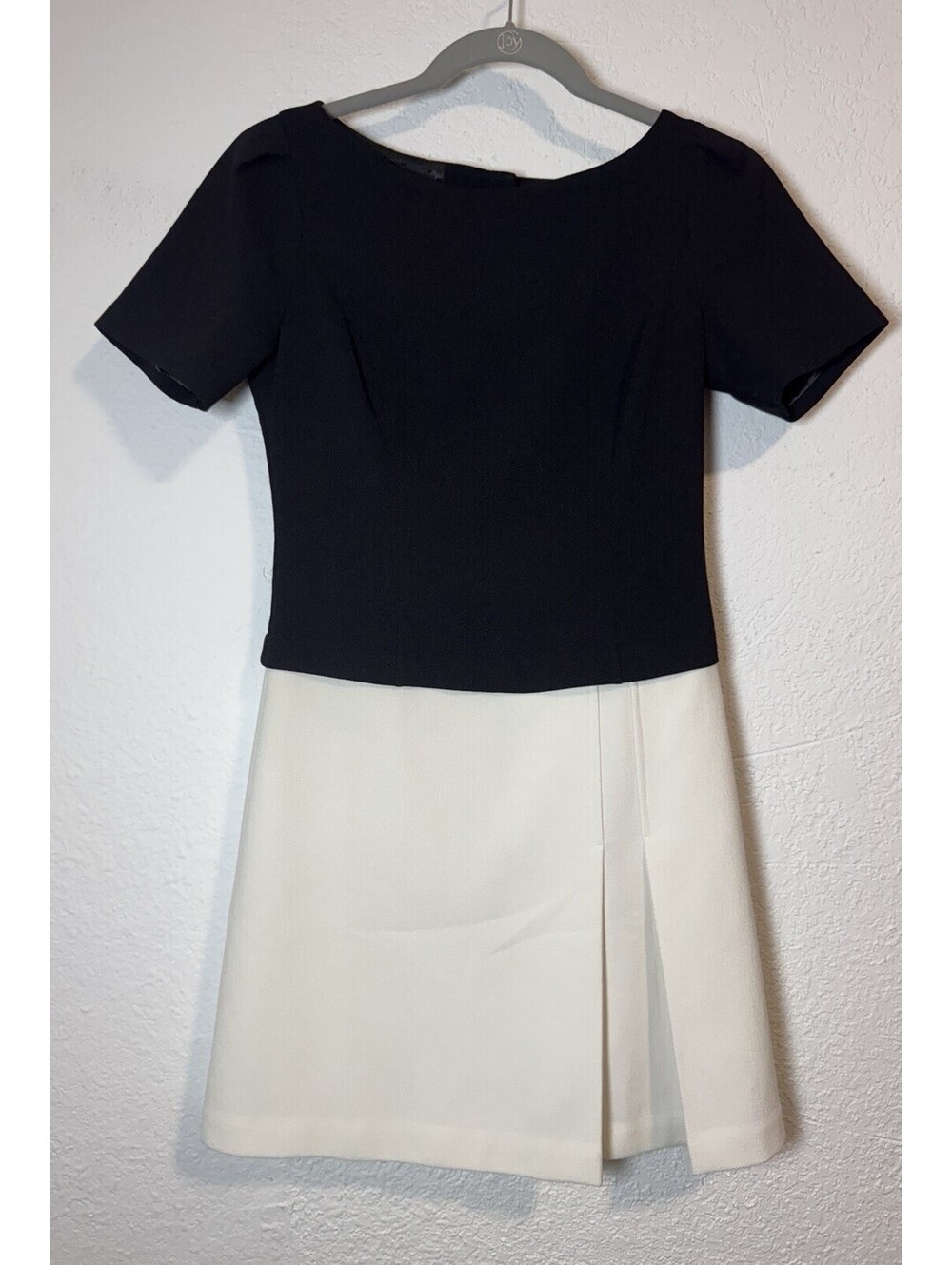 WHITE HOUSE BLACK MARKET Womens Black/Beige Lined Sheath Dress 00 EUC
